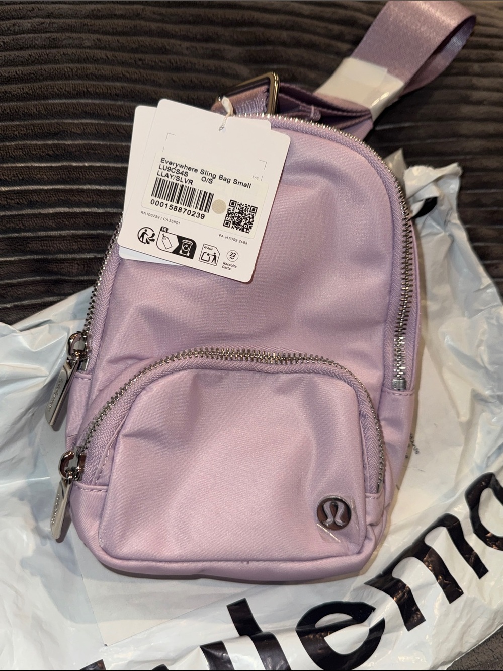 NWT lululemon athletica Everywhere Sling Bag Small - Lavender
